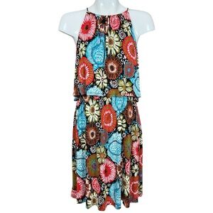 LOFT Beach Bohemian Tiered Halter Neck Dress Size Large